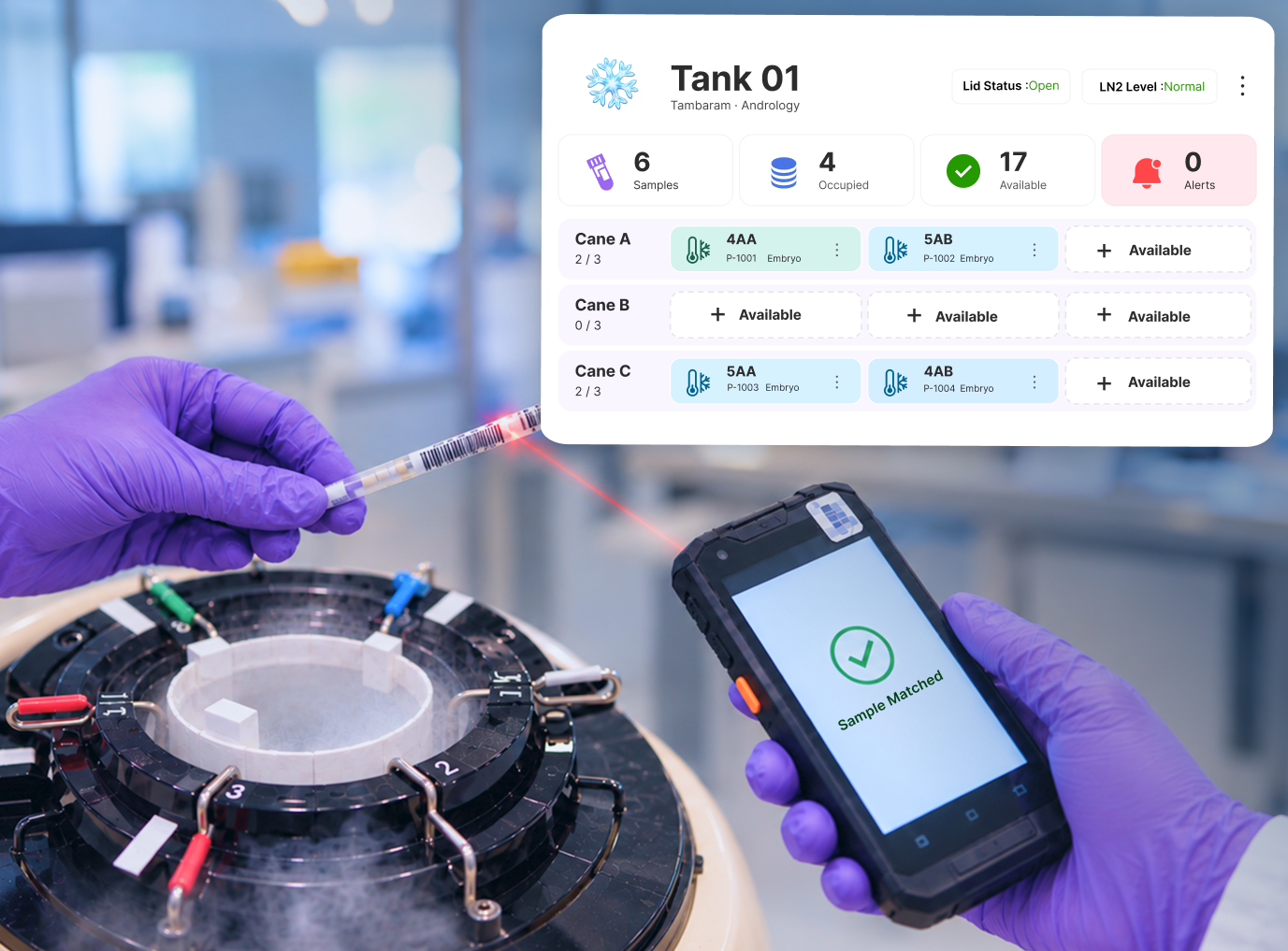 EmbryoOne Cryo Storage Management